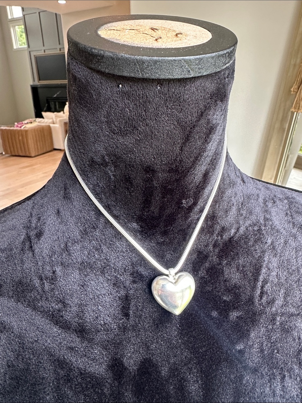 Madewell Silver Heart Pendant Necklace - Silver